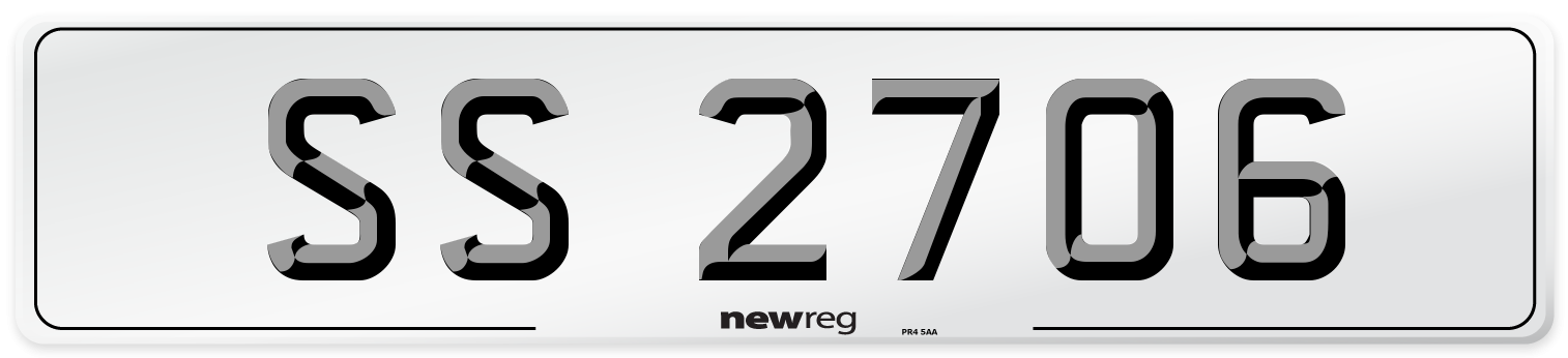 SS 2706 Number Plate from New Reg